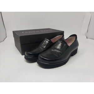 Taryn Rose Loafer Penelope Nappa 38/8 Slip On Leather Comfort Shoes Black Italy